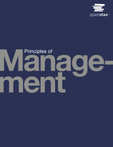 Principles of Management – openstax